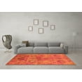 thumbnail image 3 of Ahgly Company Indoor Round Oriental Orange Industrial Area Rugs, 5' Round, 3 of 4