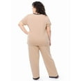thumbnail image 3 of Fruit of the Loom Women's Soft & Breathable V-Neck Short Sleeve Top & Pajama Pant Set, Sizes S-4X, 3 of 10