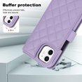 thumbnail image 3 of Case Wallet for iPhone 11, [Wristlet & Crossbody Strap] RFID Blocking 5 Card Slots Stand [Shockproof TPU Shell] PU Leather Magnetic Flip Cover Compatible with iPhone 11, Purple, 3 of 9