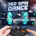 thumbnail image 3 of YCFUN Dinosaur Remote Control Car, RC Monster Truck with LED & Music, 360° Stunt RC Car for Boys Kids Ages 3-8, Dinosaur Toy Gift for Kids (Blue), 3 of 7