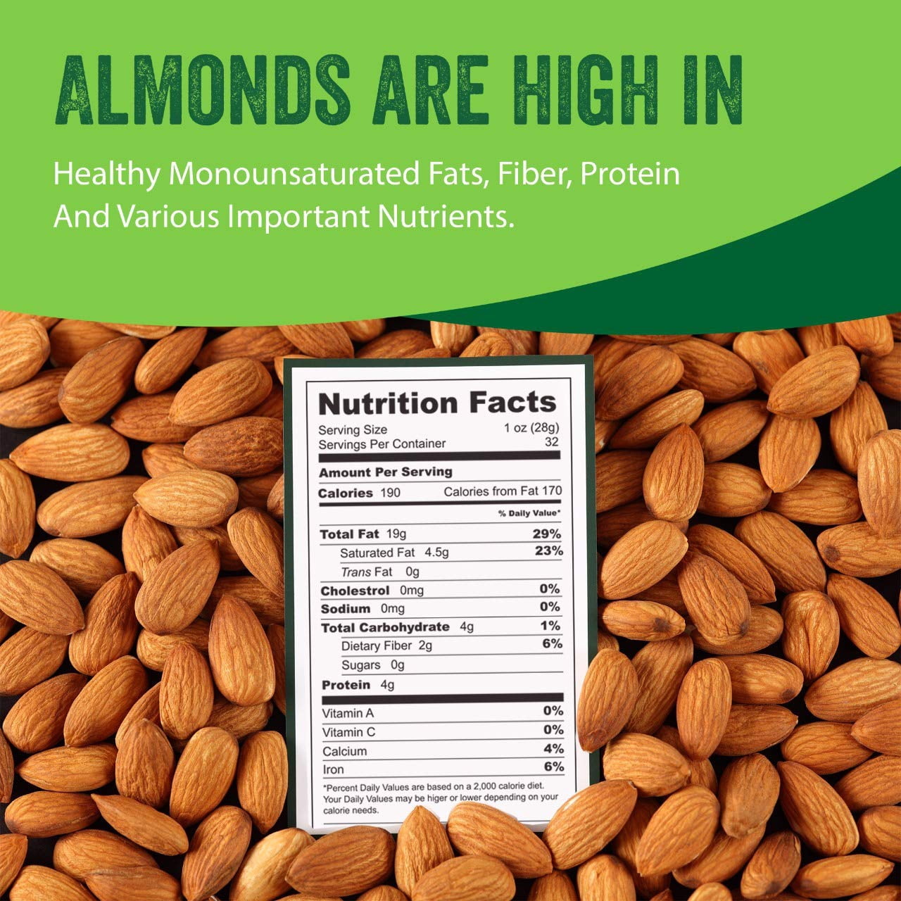 I'M A NUT Raw Whole California Almonds-No PPO Non GMO Protein Boost-Vegan and Kosher- 48 oz