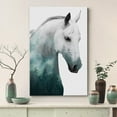 thumbnail image 3 of HFDF Canvas Print Wall Art Paint Splatter Galloping Wild Horse Animals Nature Illustrations Modern Art Farmhouse/Country Portrait Black and White for Living Room, Bedroom, Office - 8x10inch Unframed, 3 of 5