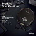 thumbnail image 5 of Coby Portable MP3 Compatibility, Built-In FM Radio, 60s Anti-Skip CD Player with Stereo Earbuds, 5 of 7