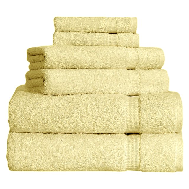 Salbakos Juego De Toallas De 6 Piezas 100% Algodón Turco | Colección Heirloom Quality Hotel & Spa | Suave Y Súper Absorbente, 2 Toallitas, 2 Manos, 2 Juegos De Toallas De Baño | Hecho En Turquía (Jueg