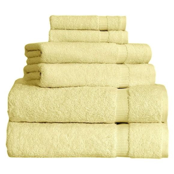 Salbakos Juego De Toallas De 6 Piezas 100% Algodón Turco | Colección Heirloom Quality Hotel & Spa | Suave Y Súper Absorbente, 2 Toallitas, 2 Manos, 2 Juegos De Toallas De Baño | Hecho En Turquía (Jueg