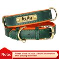 thumbnail image 1 of Collar de perro con placa de identificación de cuero PU personalizado, collares para perros acolchados suaves, nombre grabado gratis para perros pequeños, medianos y grandes, ajustable, 1 of 5