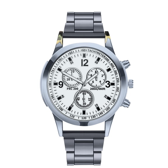 CIENVNSTG Fashion Men Business Quartz Watch Luxury Silvery Strap Wristwatch Multifunction Business Dress Waterproof Watches