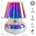 thumbnail image 4 of Urban Shop Iridescent Glass Mushroom Lamp, 10" H x 7.5" W, Plug in, 4 of 14