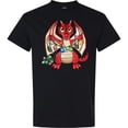 thumbnail image 3 of Inktastic Dragon Holding Dice Christmas Lights T-Shirt, 3 of 5