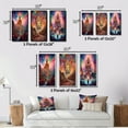 thumbnail image 4 of Designart "Psychedelic Buddha Amidst Mountain Serenity VII" Buddhism Framed Wall Art Set Of 3 - Pink Traditional Frame Canvas Set For Living Room Decor, 4 of 6