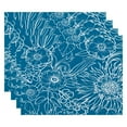 thumbnail image 2 of Simply Daisy, 18 x 14 inch, Zentangle 4, Floral Print Placemat (Set of 4), Pink, 2 of 2