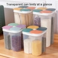 thumbnail image 4 of Compartment Sealed Jar Crisper Box Kitchen Plastic Noodle Storage Box Large Capacity Grain Jar Transparent Storage Tank, 4 of 11