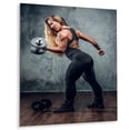thumbnail image 2 of Designart "Muscle Machine Sculpted Power" Weightlifting Metal Art Print, 2 of 5