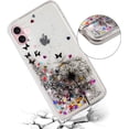 thumbnail image 4 of Glitter Case for iPhone 16, iPhone 16 Liquid Case Cute Pink Moving Liquid Floating Sparkle for Girls Women Clear Soft TPU Protective Cover for iPhone 16 6.1 inch Dandelion, 4 of 8