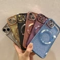 thumbnail image 6 of iPhone 14 Plus 6.7" Magnetic Glitter Case, [Compatible with Magsafe] Cute Luxury Plating Bling Clear Phone Case, Full Camera Lens Protector Anti-Scratch Shockproof Protective Case-Silver, 6 of 12