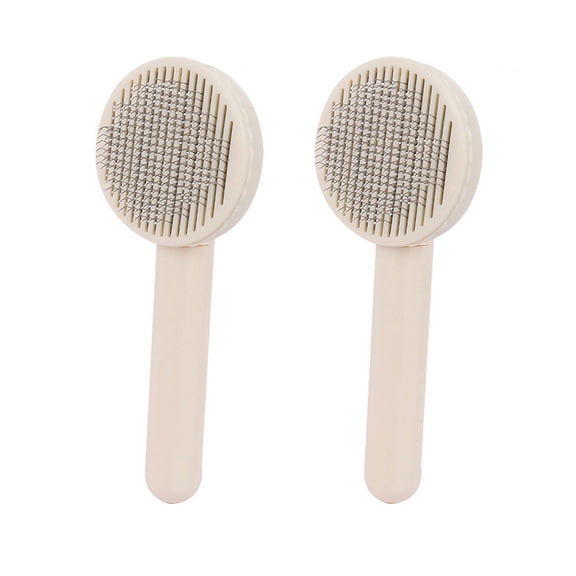 ACDANC 2Pcs Cat Brush,Abs Dog Grooming,Cat Brush for Long Haired Cats,White,9X4X2"