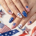 thumbnail image 3 of 16Pcs Self‑Adhesive Nail Polish Strips, 4th of July American Flag Themed Waterproof Long‑Lasting Nail Wraps, Ink Nail Stickers for Women Independence Day DIY Salon‑Quality Manicure Decor, 3 of 8