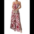 thumbnail image 3 of Mono de Pierna con Tirantes Pequeños y Estampado Retorcido Elegante para Mujer, y Verano 2025 Rojo M, 3 of 10