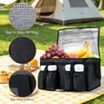 thumbnail image 3 of Tripumer Insulated Food Cooler Bag with 4 Cup Holders, 77l Leak-Proof Catering Bag, Reusable for Food/Grocery Delivery and Daily Use, Black, 3 of 9