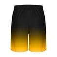 thumbnail image 4 of Gufahion Sizes S-XXXL Shorts Pants Men Casual Fashion Gradient with Pocket Elastic Waist Short, Gifts for Yourself, Yellow, 4 of 5
