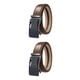 thumbnail image 3 of Cinturón De Cuero Jumpingount Atemporal Para Hombre Con Hebilla Automática Negro Marrón, 3 of 6