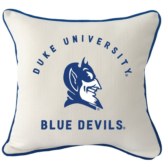 Duke Blue Devils Arched Square Piped Pillow