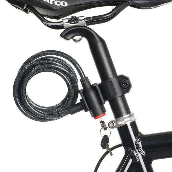 Bicycle Bike Cycling Cable Lock With Key 8x1800mm - Walmart.com ...