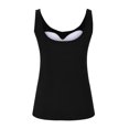 thumbnail image 6 of Womens Tank Tops Built-in Bra Padded Camisole Basic Workout Yoga Workout Top Undershirt Black M, 6 of 6