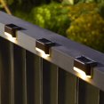 thumbnail image 4 of Luces Led solares motorizadas para valla, camino de pared, cubierta, jardín al aire libre, lámpara duradera, color negro, 8 Uds. ER, 4 of 5