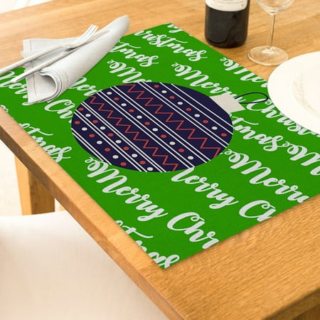 

Christmas Table Placemats Christmas Rustic Vintage Washable Table Mats