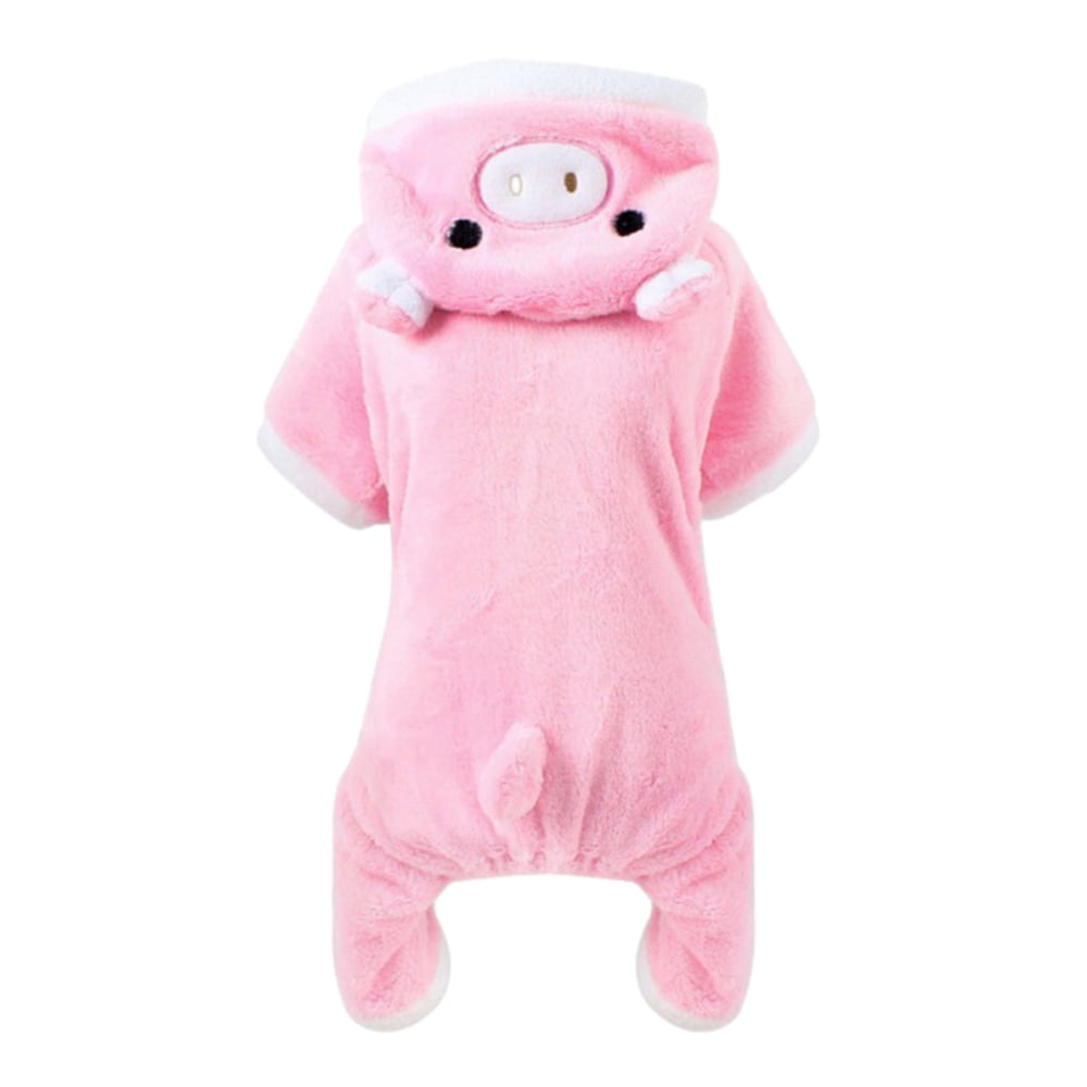 Cute Pet Costume, Pink Pig Design Pet Warm Hoodie for Dogs and Cats