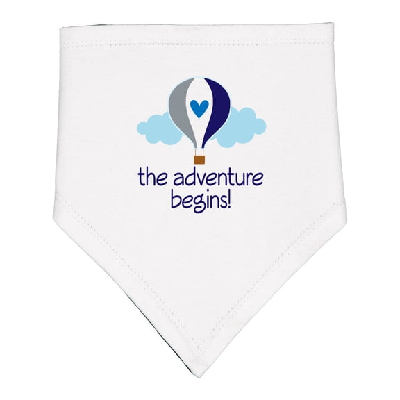 Inktastic The Adventure Begins Hot Air Balloon Boys Baby Bandana Bib
