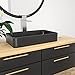 thumbnail image 3 of Kichae Vessel Sink Rectangle- 24""X14"" Modern Rectangular Top Counter Bathroom Sink Matte Black Porcelain Ceramic Lavatory Sink Bowl Art Basin, 3 of 4