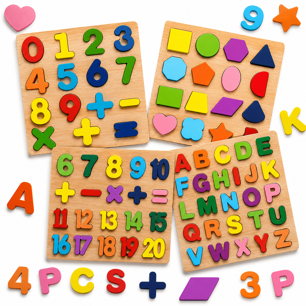 Spark Create Imagine 3-D Wooden Alphabet Puzzle Set - Chunky ABC