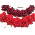 thumbnail image 5 of Corona de flores de rosa roja diadema para Festival F-67, 5 of 5