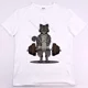 thumbnail image 3 of Camiseta de cuello redondo para hombre, divertida, de manga corta, informal, de gran tamaño, con texto en inglés "Buns of steel Rabbit Fitness Gym Rat Bodybuilding", 3 of 5