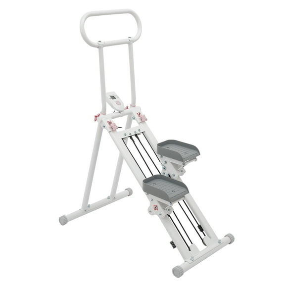 Stair Stepper for Home Gym, Folding Vertical Climber, Vertical Climber Machine White 22.04*33.07*46-50in