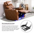 thumbnail image 5 of HSUNNS Power Motion Recliner with Cup Holders, Ambient Lighting, USB Charge Port, Hand in-Arm Storage and Bluetooth Speaker, Gaming Recliner Chair, Light Brown, 5 of 12
