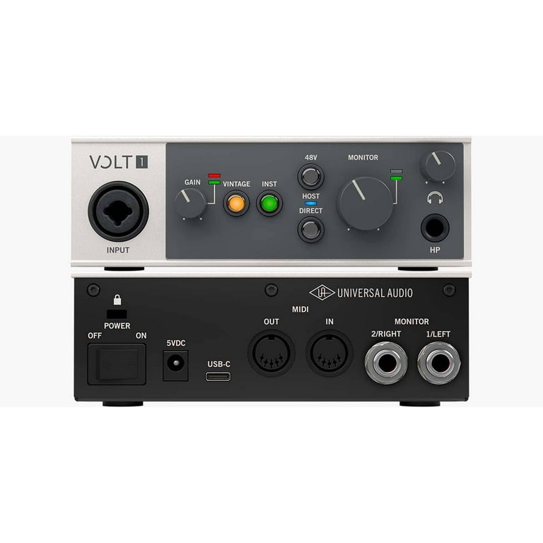 Universal Audio Volt 1 USB Audio Interface for PC, Mac, MIDI