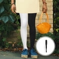 thumbnail image 2 of Fashion Double Color AB Splice Left Right Stockings - Free Size (Black and White), 2 of 9