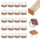 thumbnail image 1 of Uxcell 24-Pack Protectores de Piso para Patas de Silla, Copas de Silicona de 0.86-1.1 Pulgadas, Almohadillas de Muebles de Fieltro, Cubiertas de Patas de Silla [Blanco Transparente], 1 of 7
