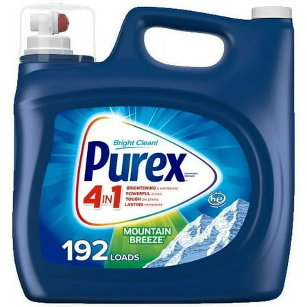 Purex Liquid Laundry Detergent, Mountain Breeze, 250 Fluid Ounces, 192 Loads (Pack of 1)