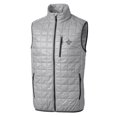 thumbnail image 2 of Men's Cutter & Buck Gray New Orleans Saints Rainier PrimaLoft Eco Insulated Full-Zip Puffer Vest, 2 of 3