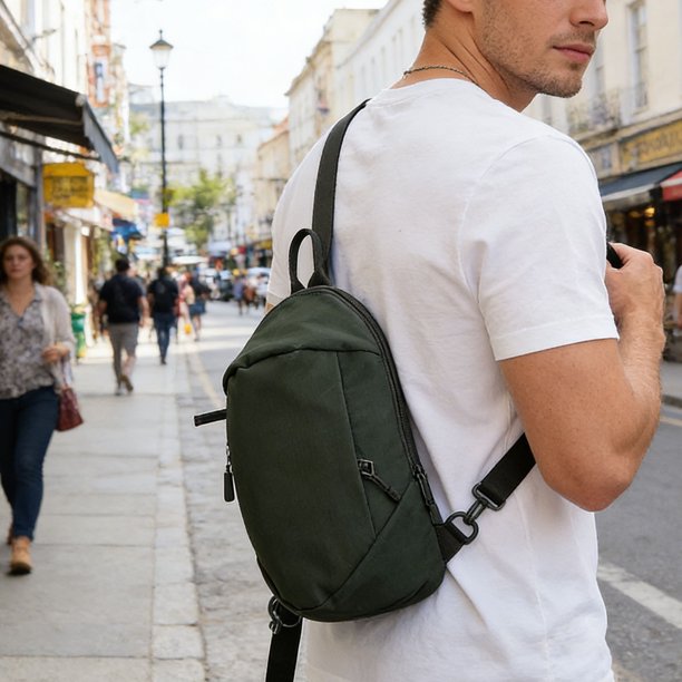 Bolso bandolera informal de nailon para mujer – Mini bolso ligero para ir al trabajo, viajar y uso diario – Bolso cruzado ajustable