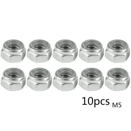 

【Ready Stock】 M3 M4 M5 Stainless Steel Nut Locknut Hex Self Locking Nuts Anti-loose 10PCS