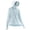 Sky Blue plus size hooded jacket a1, variant on Women Plus Size Hooded Jackets Long Sleeve Slim Fit Casual Workout Zip Up Outerwear Solid Color Basic Cover Up Coats for Women, White M