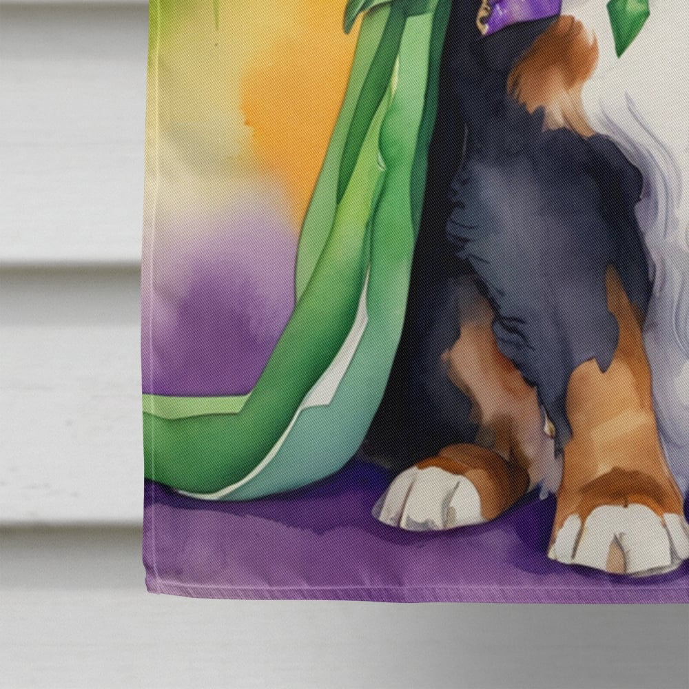 Bernese Mountain Dog King of Mardi Gras House Flag 28 in x 40 in
