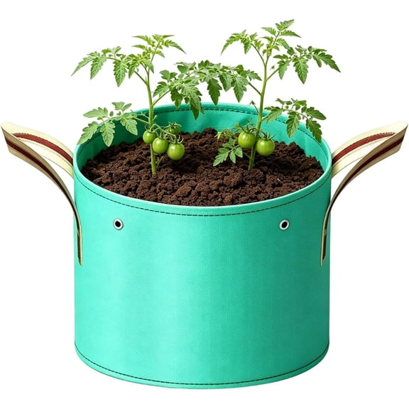 Garden Grow Bags Vegetable Planting Bags with Handles – PE Material Breathable Portable Reusable 12x10 Inch Grow Container(Z)
