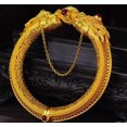 thumbnail image 3 of HOOUN Bracelet Rétro Twin Dragons 24K BAHT Or Jaune GP, 3 of 4