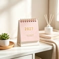 thumbnail image 4 of 2027 Mini Desk Calendar, Small Desktop Calendar, Spiral Standing Desk Calendar, Portable English Daily Monthly Calendar, Tabletop Monthly Scheduler for Home & Office Table Decoration, 4 of 4